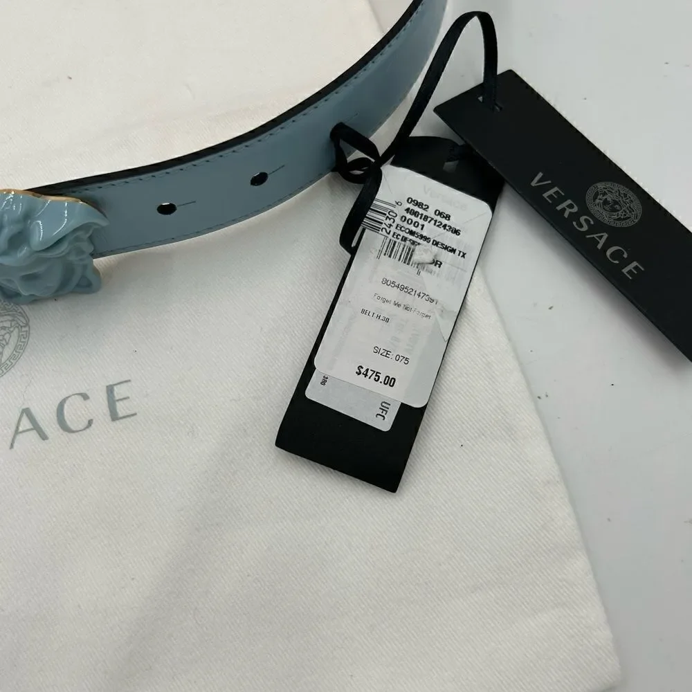 Women’s Versace medusa head leather belt size 75 cm made in Italy